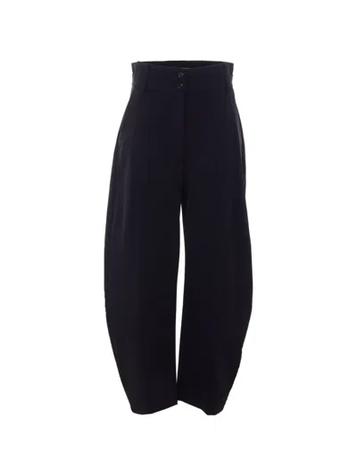 Pinko High-waisted Double-button Trousers In Black
