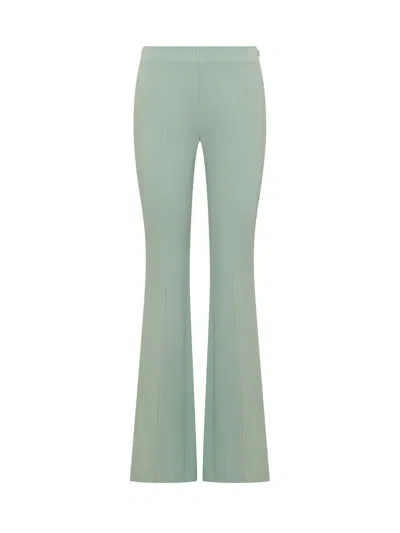 Pinko High-waisted Trousers In Verde Salvia