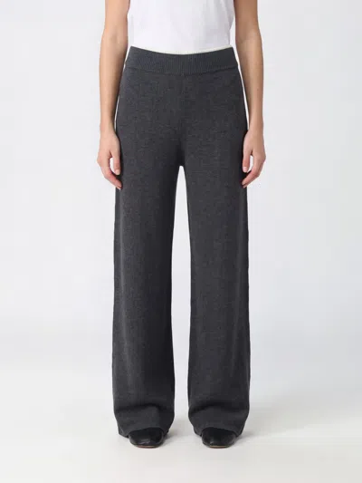Pinko High-waisted Wool And Cashmere Knit Palazzo Trousers In Gray