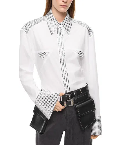Pinko Honda Embellished Shirt In White