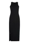 Pinko Beaded-trim Sleeveless Midi Dress