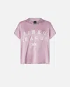 Pinko Logo-print Hooded Blouse In Pink/white