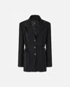 Pinko Hooded Jacket With Drawstring In Black