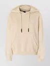 Pinko Hooded Knitwear With Drawstring And Kangaroo Pocket In Neutral