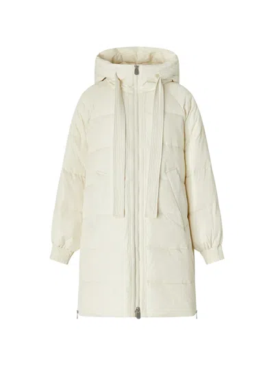 Pinko Hooded Padded Coat In White