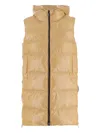 Pinko Hooded Padded Gilet In Yellow