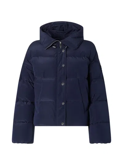Pinko Hooded Padded Jacket In Blue