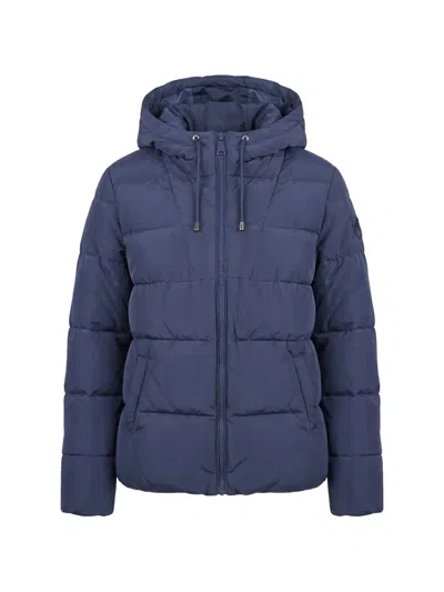 Pinko Hooded Puffer Jacket In Blue