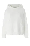 Pinko Hooded White Cotton Makamba Sweatshirt
