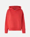 Pinko Hoodie With Logo Embroidery In Red