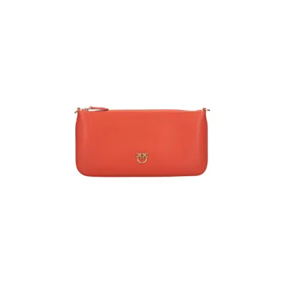 Pinko Horizontal Flat Crossbody Bag In Orange