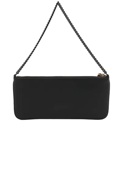 Pinko Horizontal Leather Clutch In Black