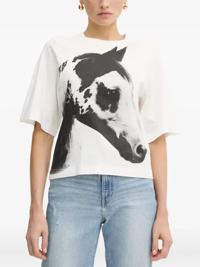 PINKO HORSE-HEAD PRINT TOP
