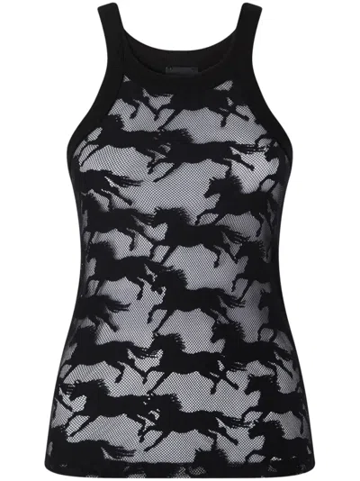 PINKO HORSE-MOTIF TANK TOP