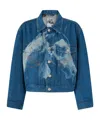 Pinko Jeansjacke Mit Pferde-print In Dark Blue
