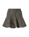 Pinko Gonna Hot Dogs Mini In Flanella Tweed In Gray