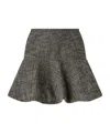 Pinko Gonna Hot Dogs Mini In Flanella Tweed In Gray