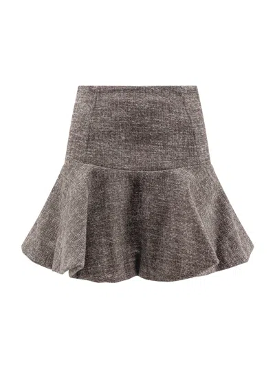 PINKO HOT DOGS TWEED FLANNEL MINI SKIRT
