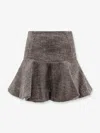 Pinko Gonna Hot Dogs Mini In Flanella Tweed In Gray