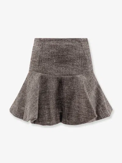 PINKO HOT DOGS TWEED FLANNEL MINI SKIRT