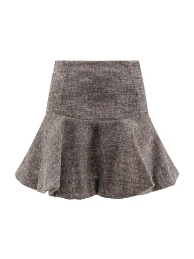 PINKO HOT DOGS TWEED FLANNEL MINI SKIRT