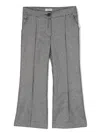 Pinko Houndstooth-print Tailored Trousers In 黑色