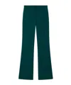 Pinko Hulka Cady Flared Trousers In Green