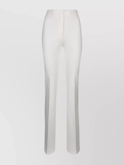 Pinko Hulka Flared High Waist Trousers In White