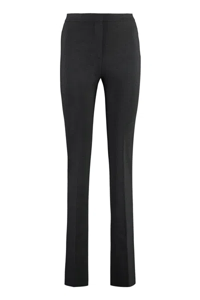 Pinko Hulka Flared Viscose Trousers In Black