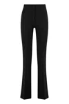 Pinko Hulka Flared Viscose Trousers In Black