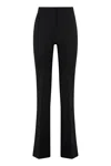 Pinko Hulka Flared Viscose Trousers In Black