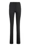 Pinko Hulka Flared Viscose Trousers In Grey