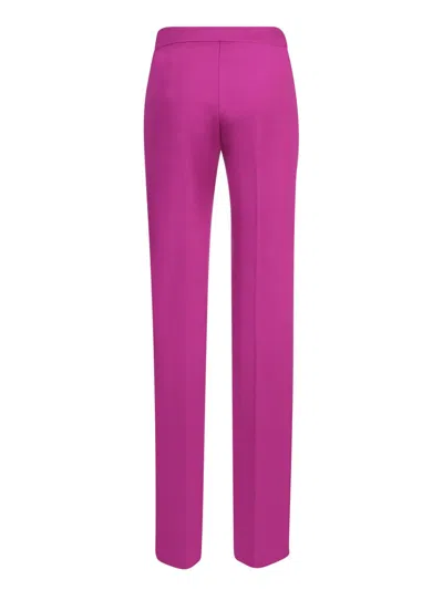 Pinko Hulka Flared Viscose Trousers In Purple