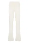 Pinko Hulka Flared Viscose Trousers In White