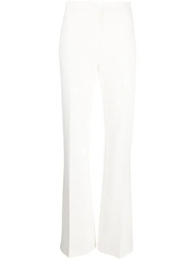 Pinko Hulka High-waist Tailored-cut Trousers In Bianco