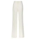 Pinko Trousers Wide Leg Side Stripe In White
