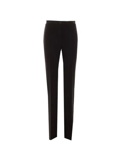 Pinko Straight Leg Pants Nylon Silk Blend Beltloops In Black