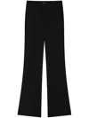 Pinko High-waisted Trousers In Black Limousine