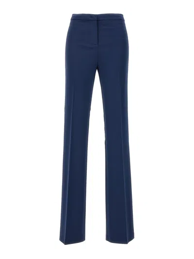 Pinko Hulka High-waist Flared Trousers In Blue