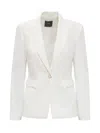 Pinko Single-breasted One Button Jacket With Lapel Collar In White