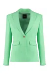Pinko Peak-lapel Single-breasted Blazer In Green
