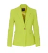 Pinko Humahuaca Giacca Crepe Blazer In Citron Vert