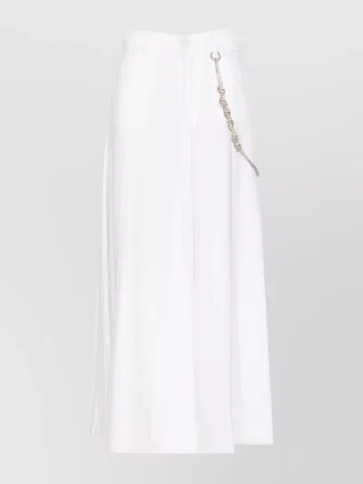 Pinko Hurghada Skirt Strass Detail In White