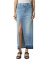 Pinko Blue Skirt With Split On The Front And Logo Patch On The Back