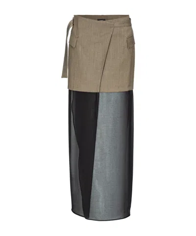 Pinko Illusione Skirt In Black