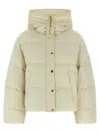 Pinko Quilted Hooded Jacket Front Pockets In White