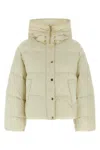 Pinko Quilted Hooded Jacket Front Pockets In White