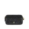 Pinko Ini Camera Bag With Love Birds Motif In Black