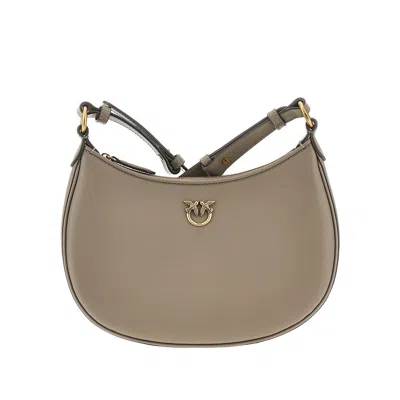 Pinko Ini Love Bag Half Moon In Gray