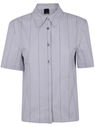 Pinko Innuendo Popeline Shirt In Gray